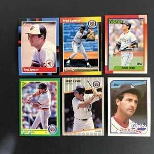 Fred Lynn Detroit Tigers,  Lot of 6 Cards-All Different NM-MT (A76) - Picture 1 of 2