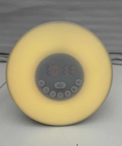FITFORT Alarm Clock Gentle Wake Up Light Sunrise Sunset Simulation FM Radio - Picture 1 of 13