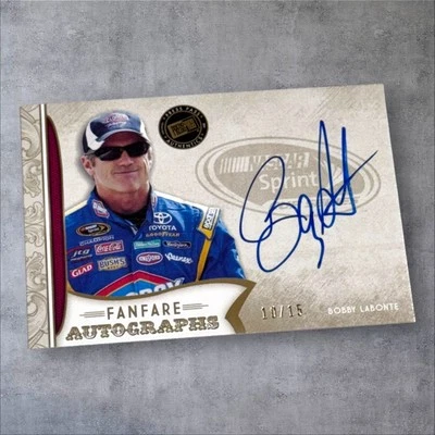 Bobby Labonte PACK PULLED signed card 2011 PRESS PASS FANFARE AUTOGRAPHS #10/15 - Image 1 of 2