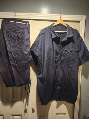 Conjunto corto cargo Sean John Classic Flight, para hombre, azul marino, camisa 4XB, pantalones cortos 46B Foto 1 de 3