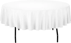 Gee Di Moda Round Tablecloth - 70 Inch White Table 70" (Round), - Picture 1 of 1