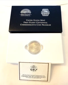 2003 UNC Wright Brothers First Flight Half Dollar Münze mit US Mint Box & COA - Bild 1 von 1