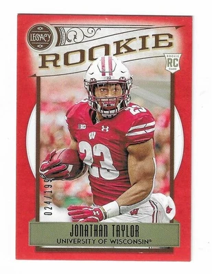2020 Panini Legacy Football Orange Jonathan Taylor Parallel Rookie Card-#/199 - Image 1 of 2