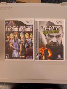Nintendo Wii Trauma Center Second Opinion & Splinter Cell Double Agent CIB Lot - Picture 1 of 16