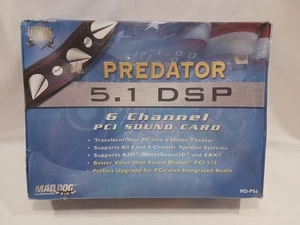 Mad Dog SC3000 Predator Internal Sound Card 6 Chan PCI 2.2 5.1 16 Bit MD-PS6 NIB - Picture 1 of 21