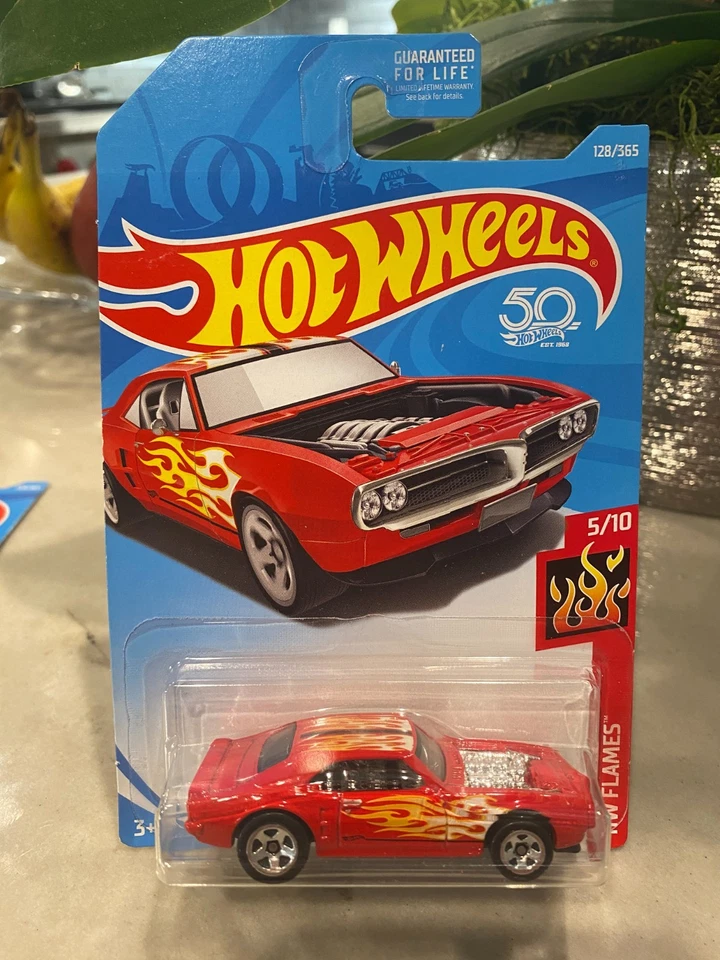 2018 Hot Wheels #128 Hw Fiamme 5/10 su Misura 67 Pontiac Firebird Rossi Con /5 - Immagine 1 di 1
