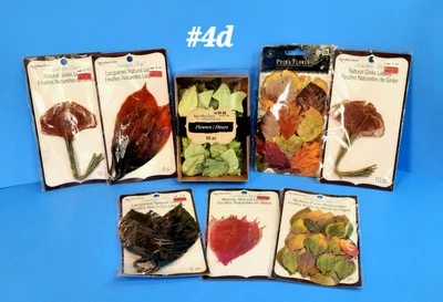 RETIRED RARE RECOLLECTIONS PRIMA 8PK LEAVES HUGE LOT SCRAPBOOK EMBELLISHMENTS 4e - Image 1 of 4