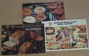 Vintage 73 Betty Crocker Folk Breads, 72 Two in the Kitchen, 78 No Time to Cook - Imagen 1 de 5