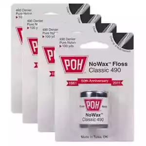 POH Dental Floss Unwaxed 100 Yard- 4 Pack - Picture 1 of 3