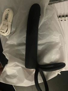 Strap On Anal Dildo With Vibrating Cock Ring Butt Plug Penis Sleeve Sex Vibrator - Picture 1 of 5