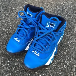 FILA Youth 4.5 Blue High Top Basketball Shoes 3BM01178-020 - Picture 1 of 8