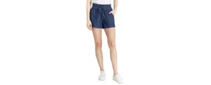 DOLLHOUSE Juniors Smocked-Waist Pull-On Shorts Dark wash Small B4HP - Picture 1 of 4