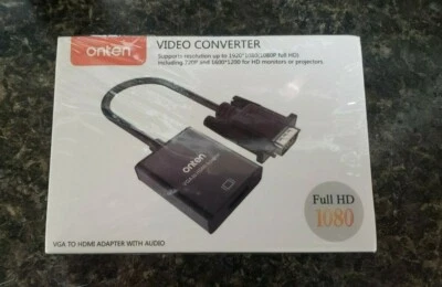 HDMI to VGA HDMI Cable Adapter HDMI Splitter HDMI in VGA HDMI Out For Monitor PC - Image 1 of 2