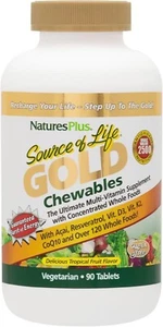 Masticables NaturesPlus Source of Life Gold - 90 comprimidos vegetarianos sin gluten - Imagen 1 de 5