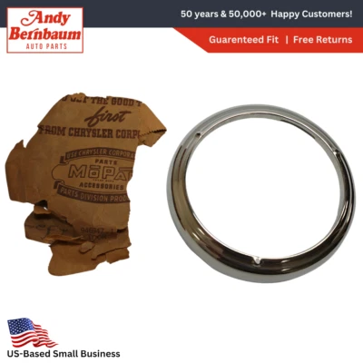 Faro izquierdo del conductor Plymouth 1942 faro puerta bisel cromado 946947 nuevo en stock Foto 1 de 4