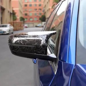 ABS Forged Carbon Fiber Mirror Cover Replacement for Bmw 5 6 7 Series G30 G11 - Picture 1 of 5