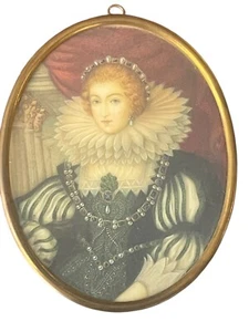Dipinto miniatura, Anna Maria d’Austria, Guido Lascialfari - Imagen 1 de 5