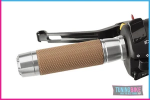 PUIG POIGNEES VINTAGE POUR DUCATI SCRAMBLER FLAT TRACK PRO 16 SILVER - Photo 1/1