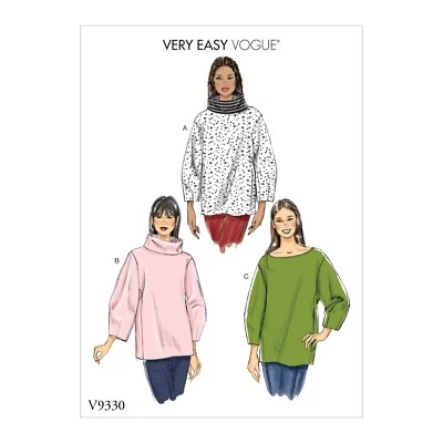 Vogue Schnittmuster V9330 - Shirt - Pullover - Rollkragen - Bild 1 von 4
