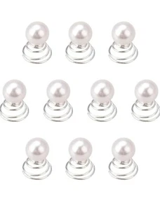 12 Pieces Spiral Twist Pearl Hair Pins Bridal Wedding Accessories - Picture 1 of 1