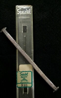 Vintage Speidel Watchband Twist-O-Flex Silver Tone NOS w Case 6MM USA - Image 1 of 4
