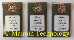 30 90/14 SHARP ORGAN TITANIUM FLAT SHANK 15X1 HAX1 HOME SEWING MACHINE NEEDLES - Picture 1 of 2