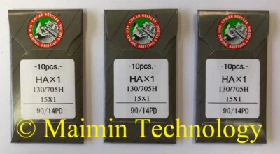 30 90/14 SHARP ORGAN TITANIUM FLAT SHANK 15X1 HAX1 HOME SEWING MACHINE NEEDLES - Image 1 of 2