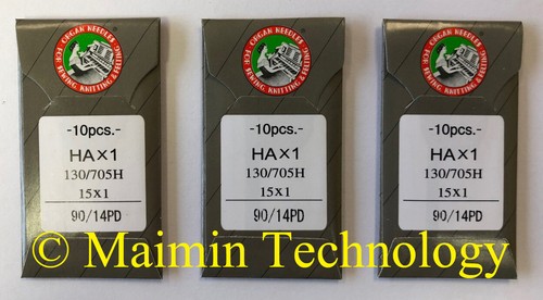 100-Pack ORGAN Sewing Machine Needles - Size #110/18, Flat Shank 15x1 HAX1, For Home Sewing Machines