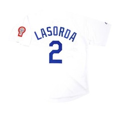 Tommy Lasorda 1981 Los Angeles Dodgers Home White Jersey Men's (S-3XL)
