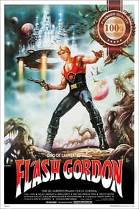 FLASH GORDON 1980 80s ORIGINAL CINEMA MOVIE FILM ART PRINT PREMIUM POSTER - Picture 1 of 6