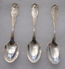 3 VINTAGE STATE SOVEREIGNTY WILLIAM ROGERS COLLECTOR'S SPOONS--SILVERPLATE-RARE