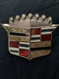 Vtg 1960’s Cadillac Badge / Emblem Good Condition 3” Wide, 2.25” Height - Picture 1 of 2