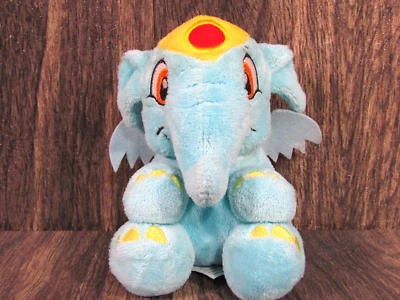 2008 Neopets JAAKS Pacific Elephant Blue Pink Plush Stuffed Animal 5" - Image 1 of 4