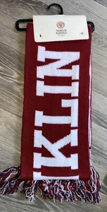 Franklin & Marshall Jnr Scarf Red White Long Biking Red Wool New Tags - Picture 1 of 7