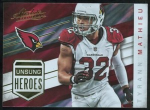 2016 Panini Absolute Tyrann Mathieu Unsung Heroes Insert Cardinals Saints #16