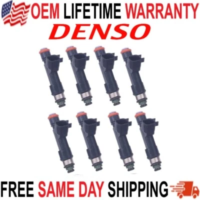 8x Inyectores de combustible Denso OEM 87-93 Jaguar Vanden Plas XJ6 4,0 L 3,6 L 9L3E-F7A Foto 1 de 4