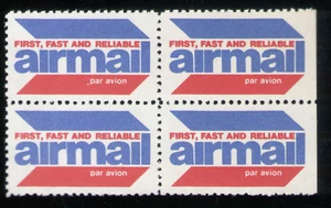 US. Airmail Label 19. MNH. Block of 4. MNH. 1974 - Picture 1 of 2