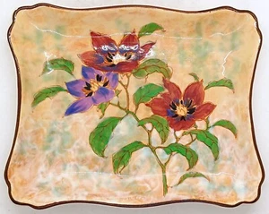 Royal Doulton Flowers & Fruit on Mottled Background Series D6298 Magnella Plate - Bild 1 von 3