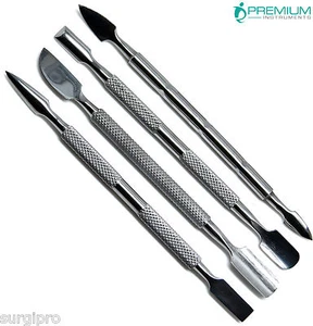4 Pcs Beauty Nail Care Cuticle Pusher Spoon Trimmer File Manicure Pedicure Tools - Picture 1 of 6