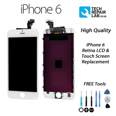 iPhone 6 Retina LCD & Digitiser Touch Screen Assembly Replacement  - WHITE - Image 1 of 4