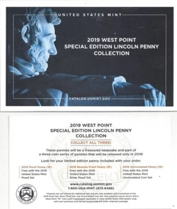 2019 W WEST POINT SPECIAL EDITION REVERSE PROOF LINCOLN CENT - Picture 1 of 3
