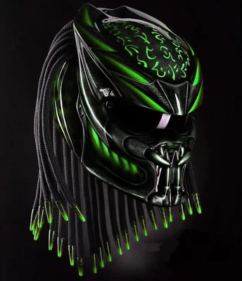 GRAN CASCO DE MOTOCICLETA PREDATOR ESTILO FUEGO CALLEJERO (CERTIFICADO DOT & ECE) Foto 1 de 3