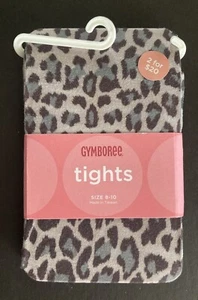 Medias de nailon con estampado de leopardo grises talla 8-10 para niñas Gymboree Tres Fabulous nuevas con etiquetas - Imagen 1 de 2