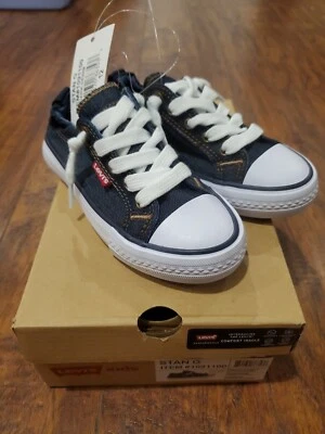 Zapatillas cómodas sin cordones azul denim oscuro Levi's para niños y niñas talla 12 Stan G nuevas con etiquetas Foto 1 de 4