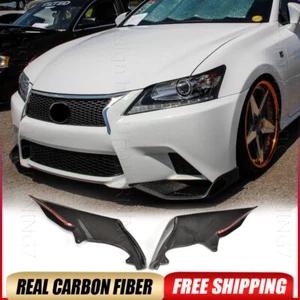 REAL Carbon Fiber Front Bumper Lip Spiltter Flap For Lexus GS350 F Sport 2013-15 - Picture 1 of 16