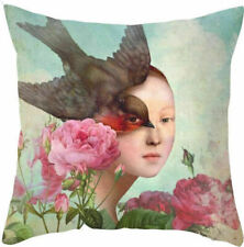 Decor Linen Decorative Pillow Case Cushion Cover Home 18"*18" Peacock Pattern