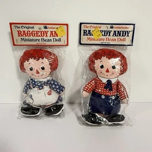 Juego de muñecas vintage Knickerbocker Toy The Original Raggedy Ann / Andy Mini Bean Nuevo de Lote Antiguo - Imagen 1 de 24