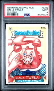 PSA 9 MINT 1988 Topps Garbage Pail Kids 578a DIAL - A - TWYLA  Series 14 OS14 - Picture 1 of 2