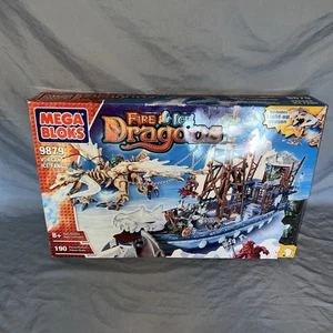 Mega Bloks Fire Ice Dragons Vorgan Ice Fang 9879 NEW SEALED RARE VTG 2004 190pc - Picture 1 of 20
