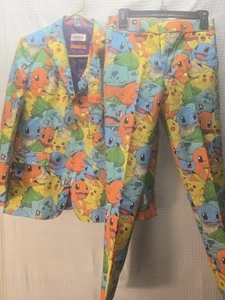 POKEMON Pikachu OppoSuits Suits Teen Boys 2 Piece Suit Pants Jacket 14-16yrs - Picture 1 of 9